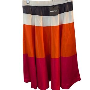 NEW ...Amenpapa Digital Print Satin Flare Skirt .. Size Medium